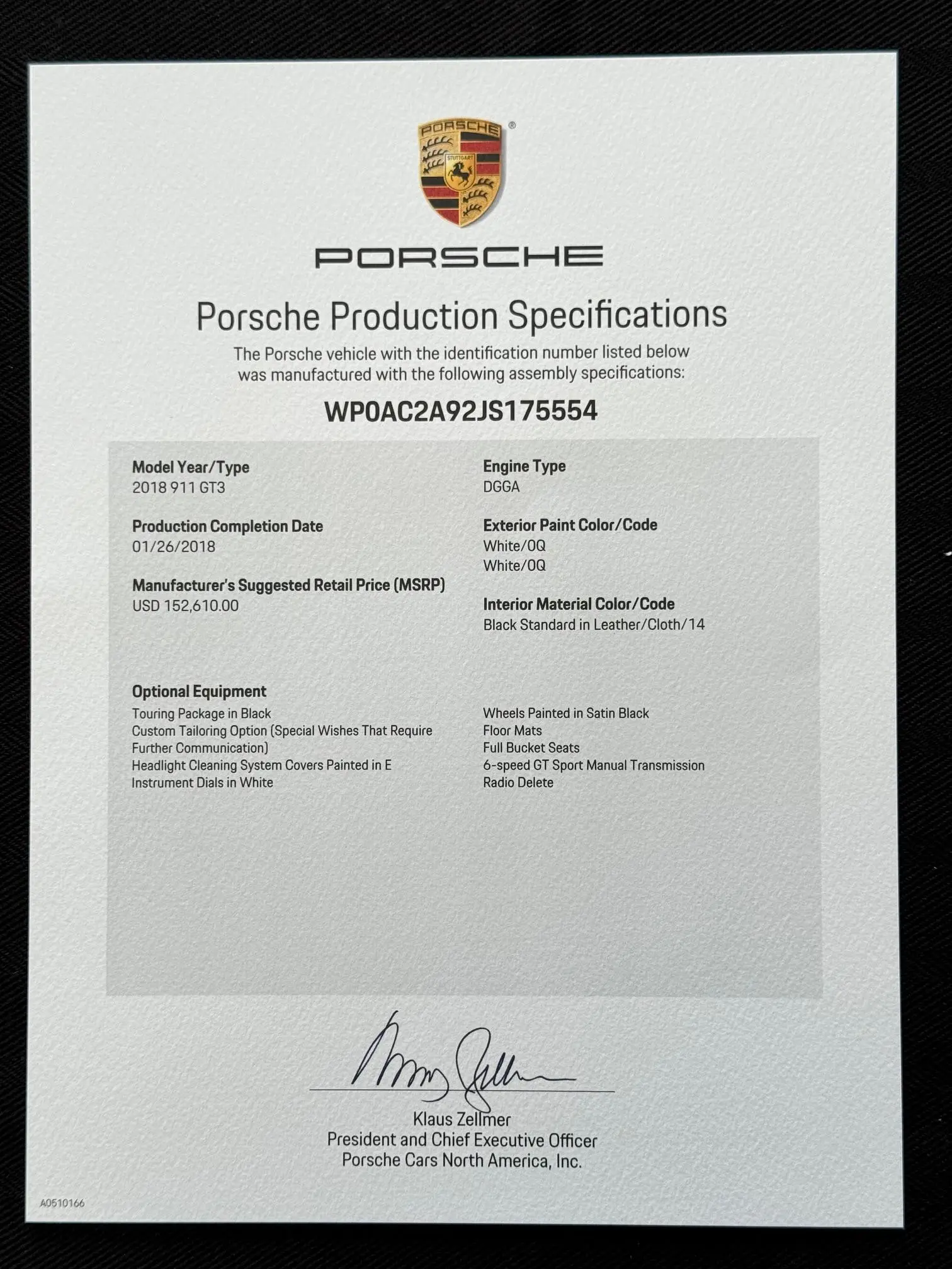 2018 Porsche 911 991.2 GT3 Touring – 13K Miles – 1 Owner